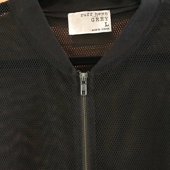 Mesh zipper top/jacket/coverup - Picture 4 of 4